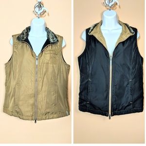 Columbia Reversible Vest w/faux fur collar